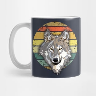 Vintage retro sunset art of zoo Mug